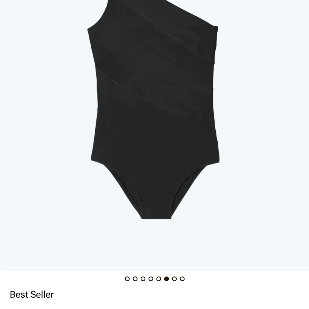 Summersalt Black One-Shoulder Swim One Piece